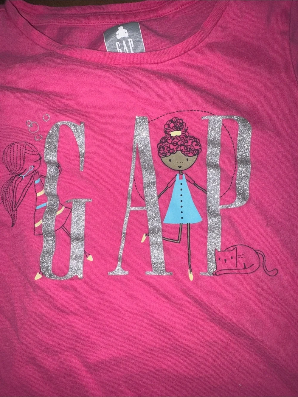 2  Pink Graphic Logo Tees Size 5